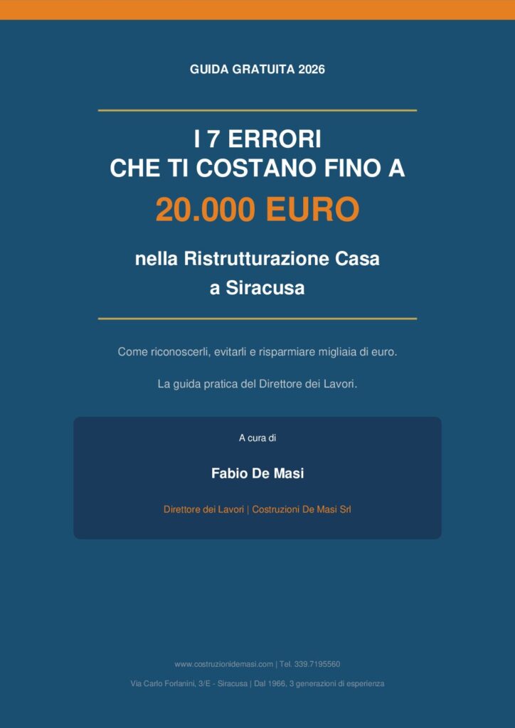 Guida 7 Errori Ristrutturazione Siracusa - Lead Magnet
