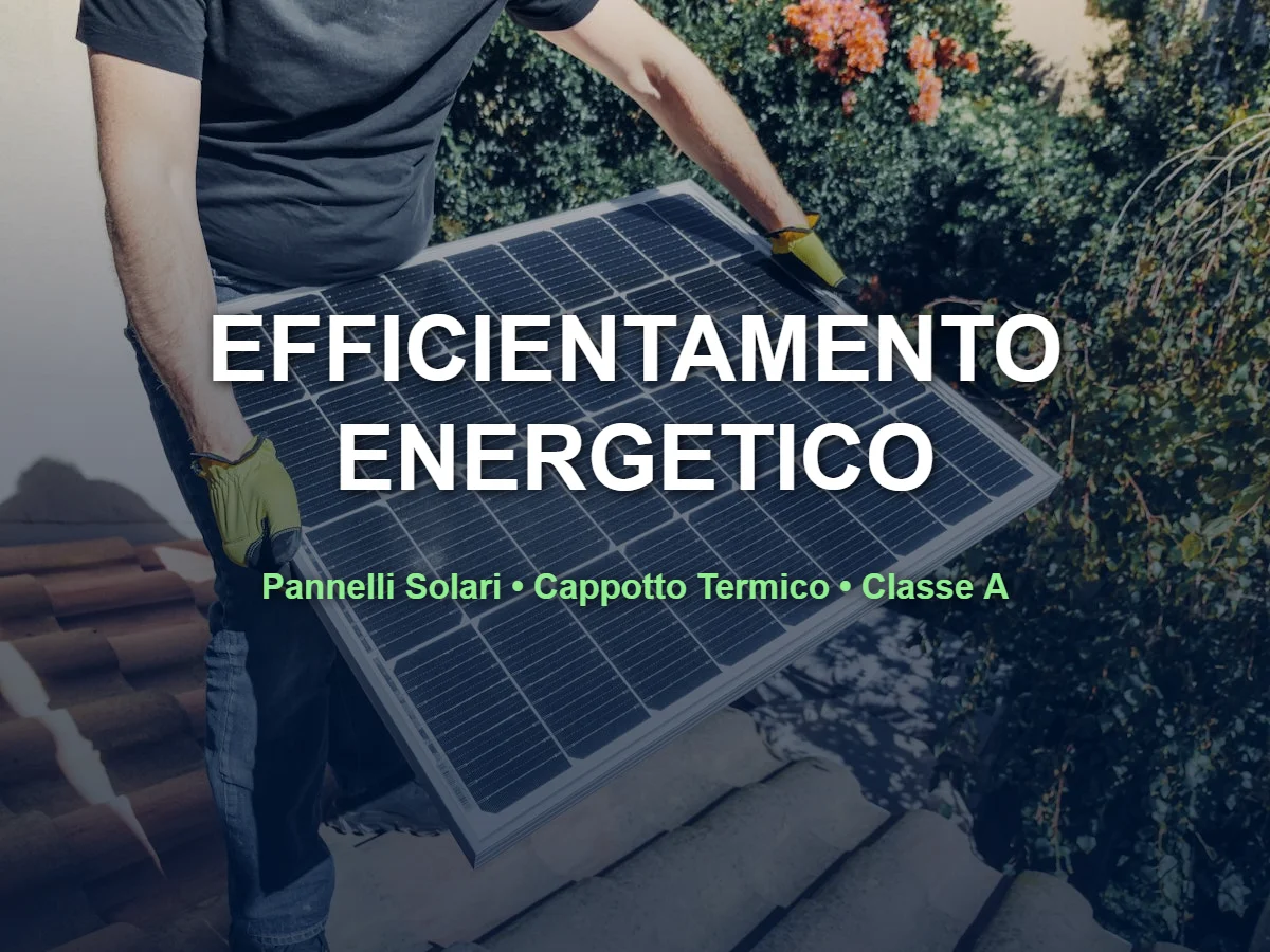 Efficientamento energetico Siracusa - installazione pannelli solari fotovoltaici ristrutturazione edifici risparmio energetico Sicilia